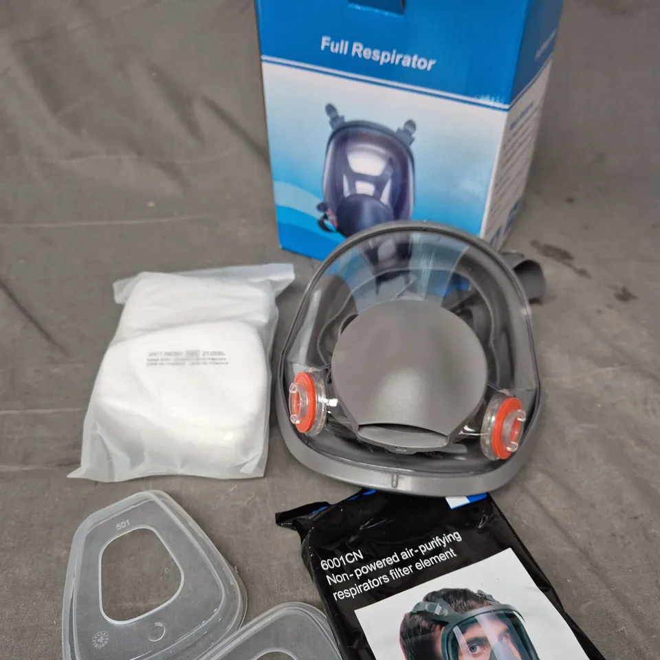 FULL-FACE RESPIRATOR KIT WITH FILTERS – BOXED 