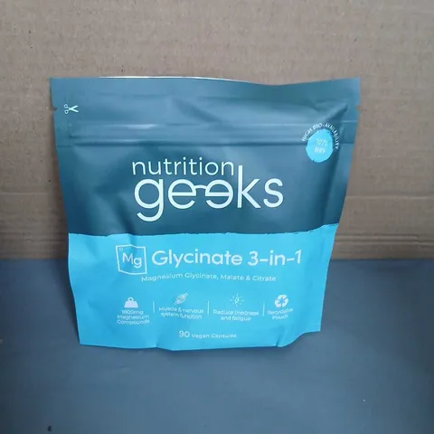 FIVE NUTRITION GEEKS GLYCINATE 3-IN-1 MAGNESIUM SUPPLEMENT – 90 VEGAN CAPSULES 