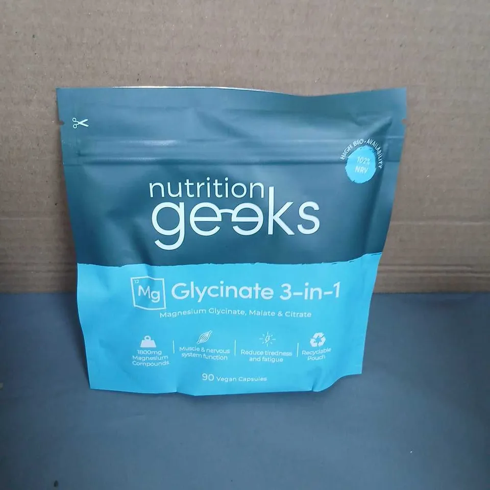 FIVE NUTRITION GEEKS GLYCINATE 3-IN-1 MAGNESIUM SUPPLEMENT – 90 VEGAN CAPSULES