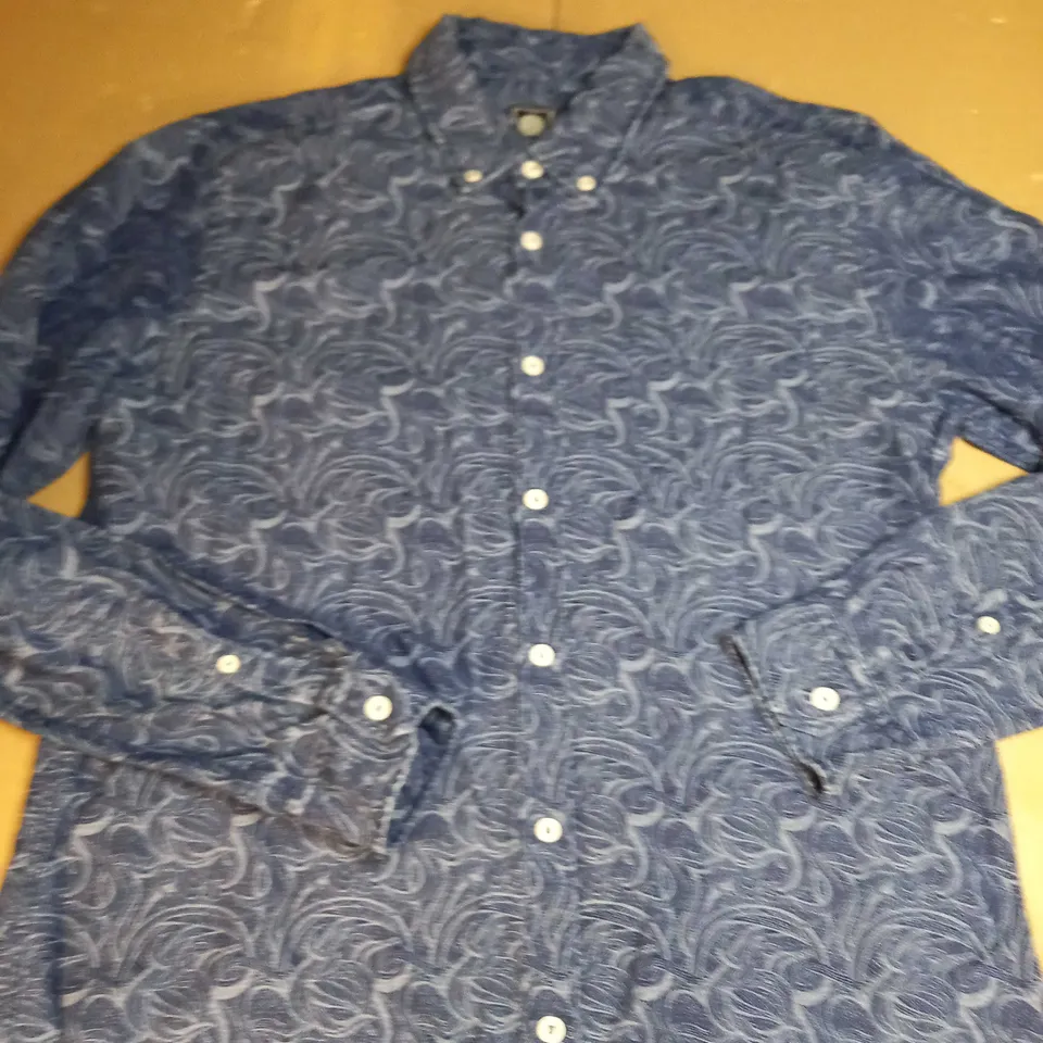 PRETTY GREEN PAISLEY BUTTONED SHIRT SIZE M
