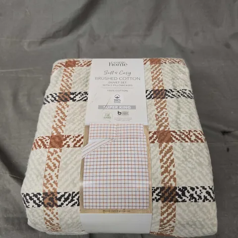 SOFT & COSY BRUSHED COTTON DUVET SET - SUPER KING