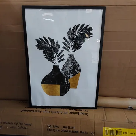 VASE AND PLANT - FRAMED PRINT
