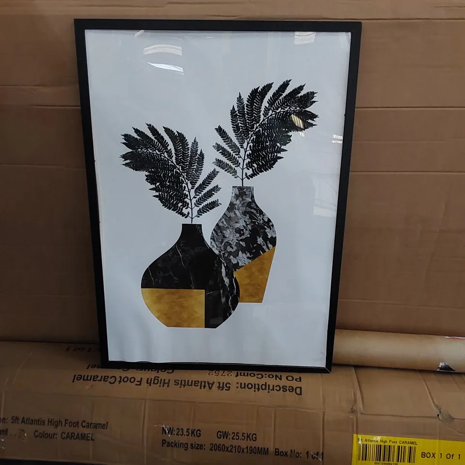 VASE AND PLANT - FRAMED PRINT 