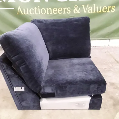 QUALITY DESIGNER SCARLETT SOFA CORNER SECTION - BLACK FABRIC