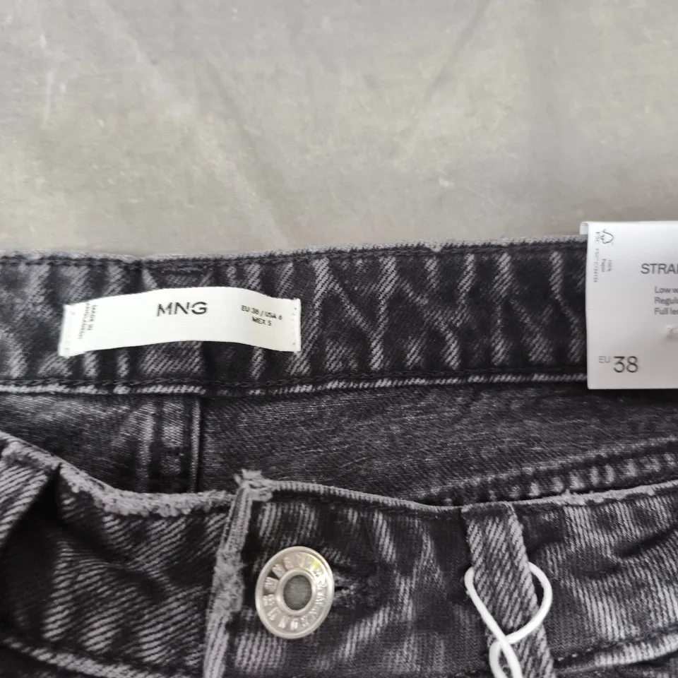 MNG BY MANGO WOMEN'S STRAIGHT JEANS – GREY DENIM, UK 10 (EU 38, US 6)