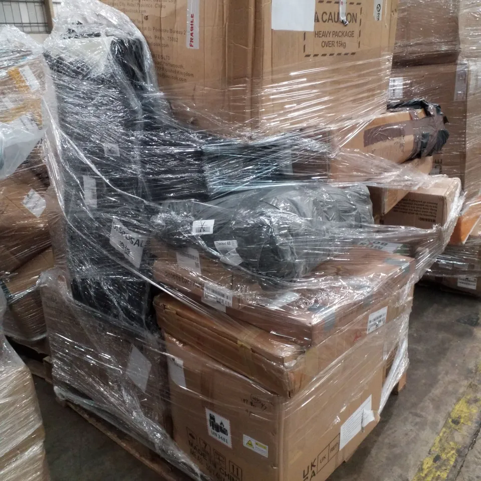 PALLET CONTAINING ASSORTED PRODUCTS INCLUDING DINING CHAIRS, PLAYPEN, MUSIC BOXING SET & SECTIONAL SOFA PARTS