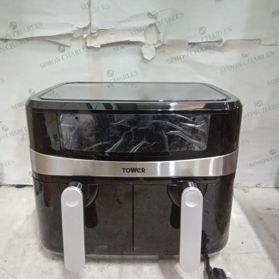 BOXED TOWER 9L DUAL BASKET AIR FRYER 