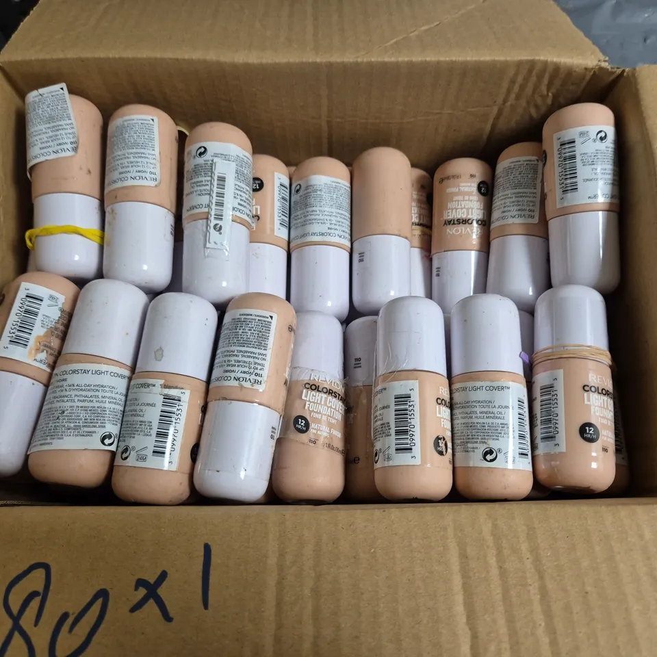 LOT OF APPROXIMATELY 55 REVLON COLOURSTAY LIGHT COVER 30ML FOUNDATIONS - 110 IVORY