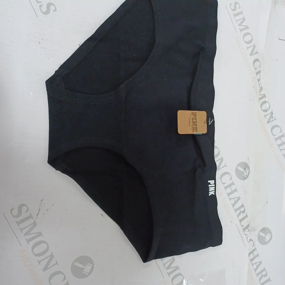 PINK VICTORIA SECRET BLACK UNDERWEAR SIZE M