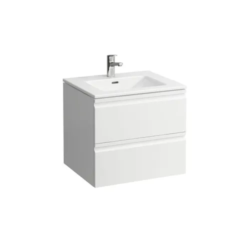 BOXED LAUFEN BATHROOM SET LAUFEN PRO S WASHBASIN, VANITY UNIT, 2 DRAWERS, 1 HOLE 600X545MM GLOSSY WHITE