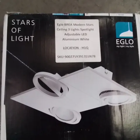 BOXED EGLO BREA MODERN STARS CEILING 3 LIGHTS SPOTLIGHT ADJUSTABLE LED ALUMINIUM WHITE