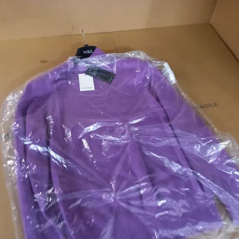AUTOGRAPH PURPLE PURE CASHMERE JUMPER - UK 10