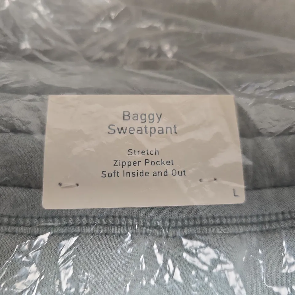 HOLLISTER BAGGY SWEATPANTS - SIZE L, GREY GREEN