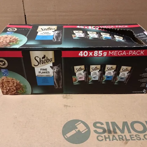 SHEBA FINE FLAKES MEGA PACK 40 X 85G FISH SELECTION IN JELLY
