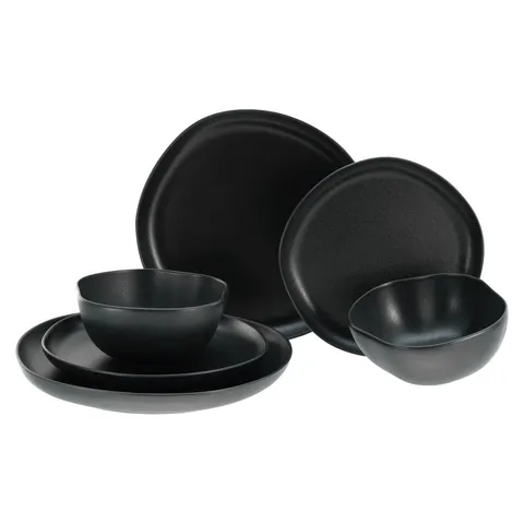 BOXED CREATABLE, NATURA ORGANIC BLACK, TELLERSET APPROXIMATELY 12 PIECE DINNERWARE SET (1 BOX)