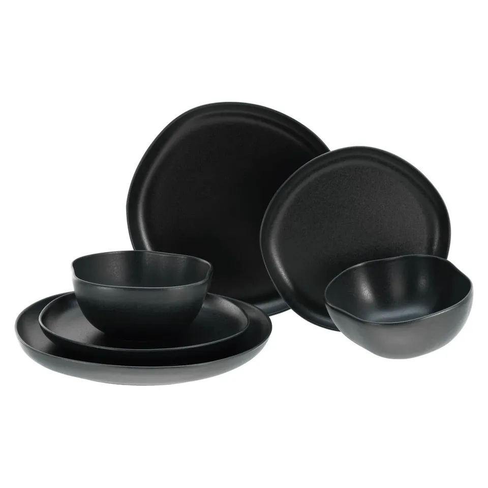 BOXED CREATABLE, NATURA ORGANIC BLACK, TELLERSET APPROXIMATELY 12 PIECE DINNERWARE SET (1 BOX)