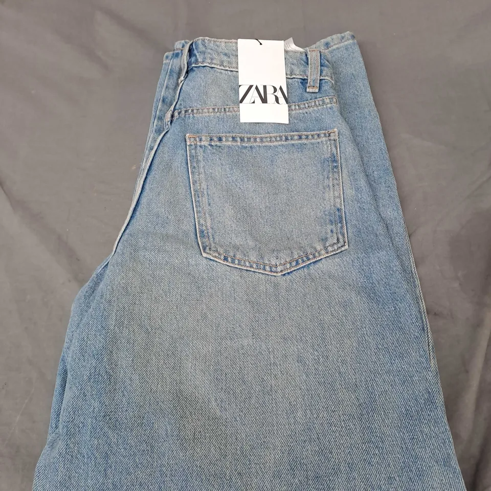 ZARA WOMENS PALE BLUE DENIM JEANS SIZE W34