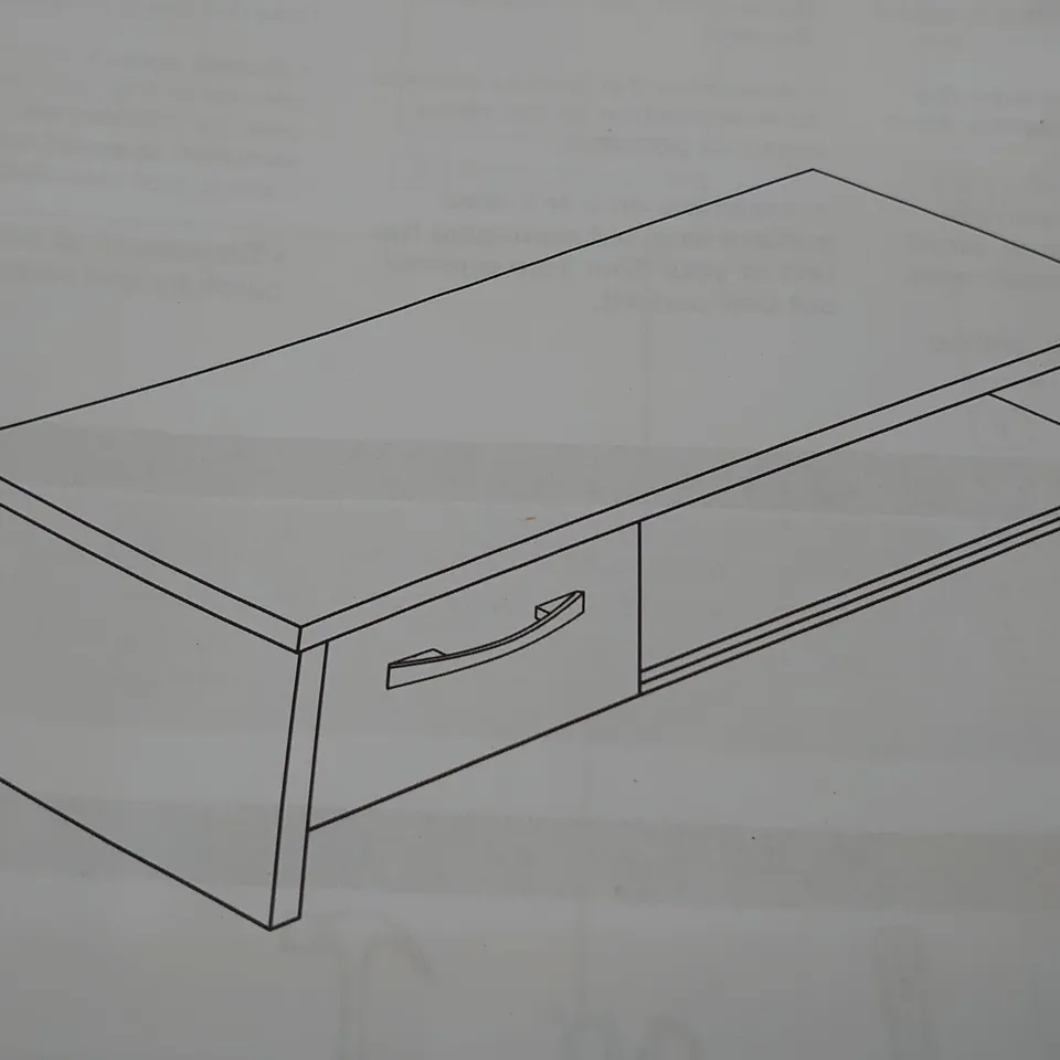 BRAND NEW BOXED VENICE WHITE TV UNIT (1 BOX)