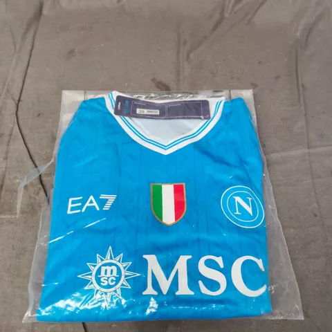 BAGGED NAPOLI FOOTBALL CLUB SHIRT - SIZE 20