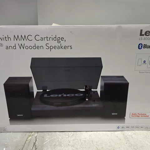 BOXED LENCO LS-300BK V2 TURNTABLE WITH BLUETOOTH
