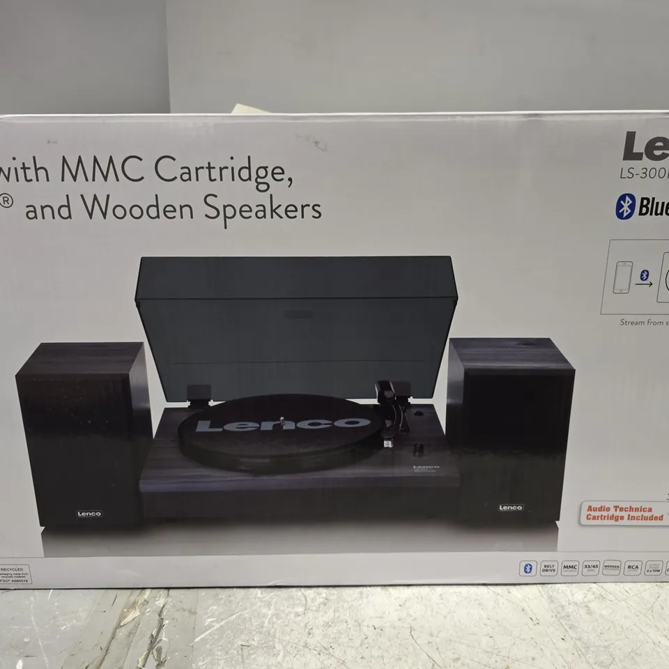 BOXED LENCO LS-300BK V2 TURNTABLE WITH BLUETOOTH 