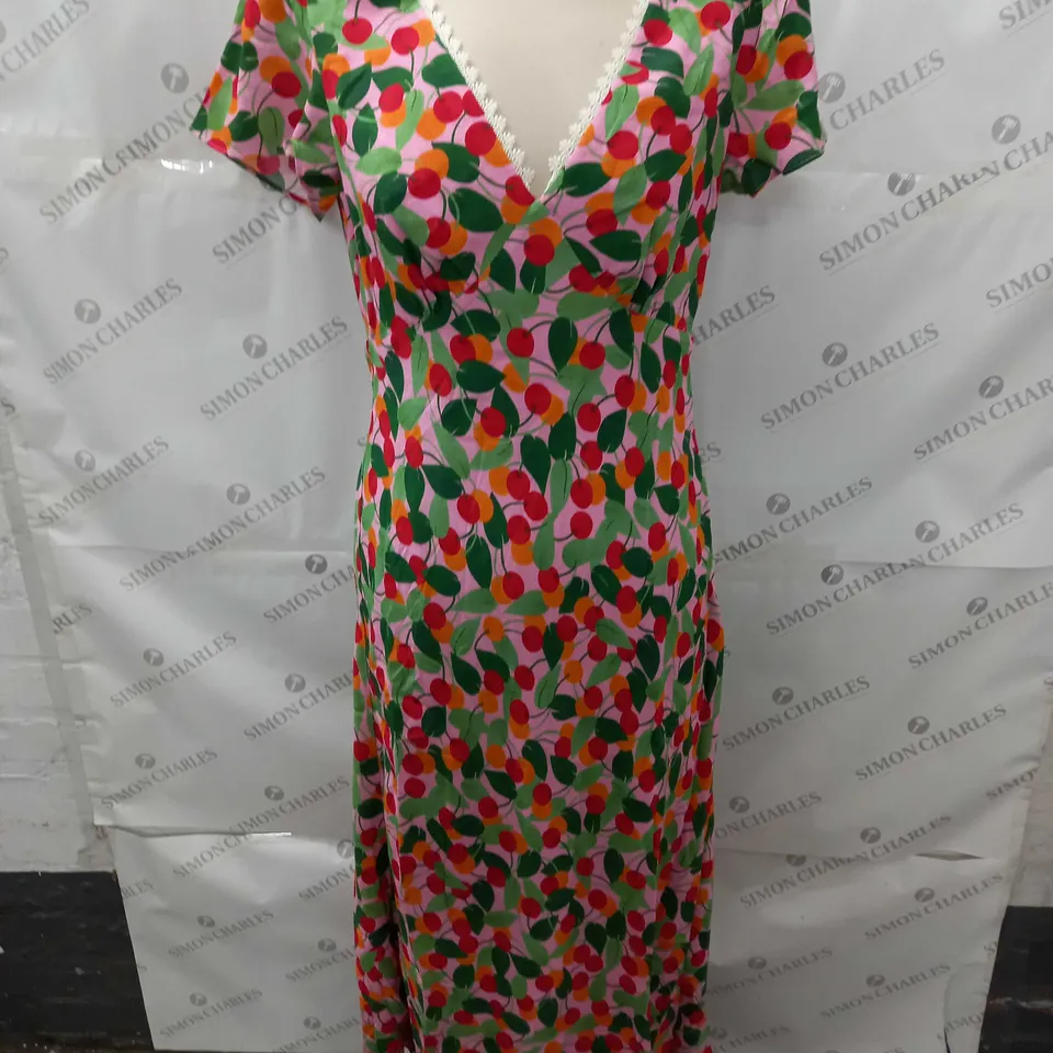 KITRI EFFIE MULTI CHERRY DRESS - UK 12