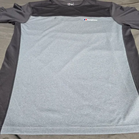 BERGHAUS LOGO T-SHIRT, GREY - UK SIZE M