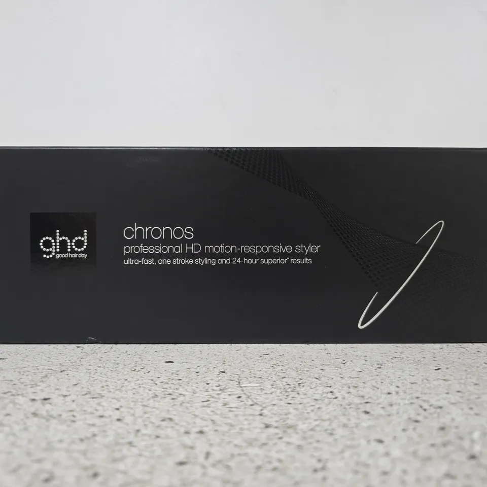 BOXED GHD CHRONOS PROFESSIONAL HD MOTION RESPONSIVE STYLER 
