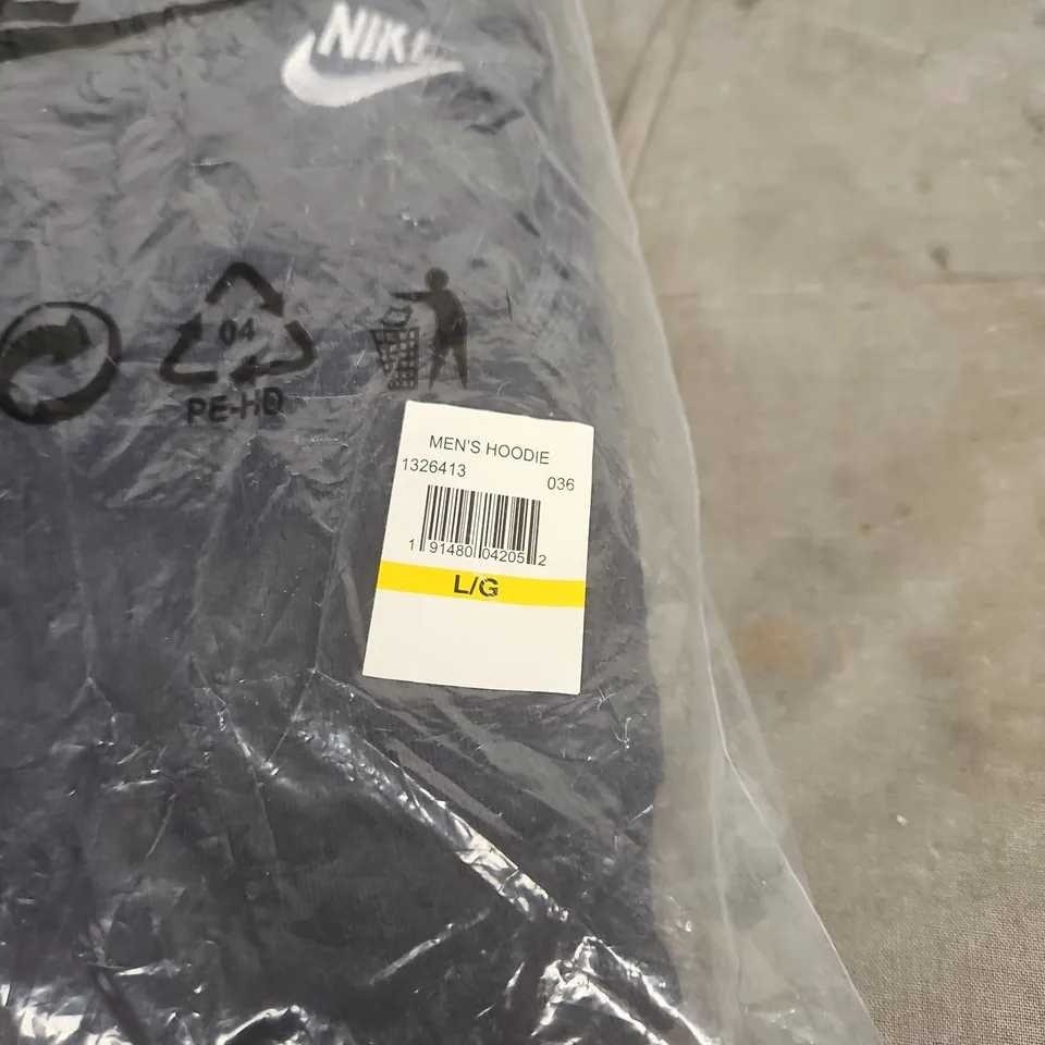 NIKE BLUE MENS HOODIE LARGE BAGGED WITH TAGS