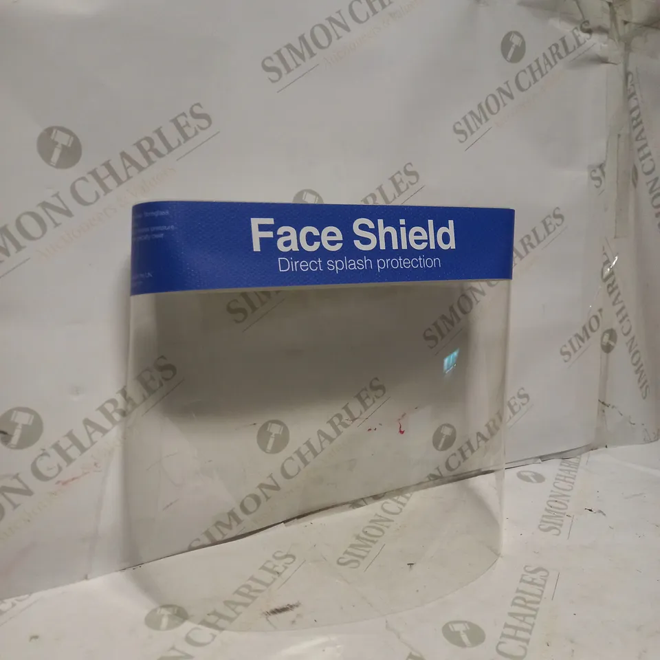 LARGE BOX OF ASSORTED PLASTIC FACE MASKS/FACE SHIELDS - DIRECT SPLASH PROTECTION 