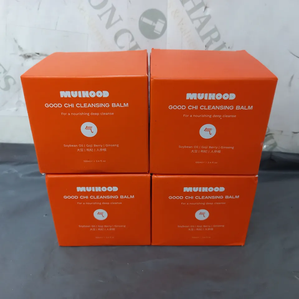 4 BOXED MUIHOOD GOOD CHI CLEANSING BALM (4 x 100ml)