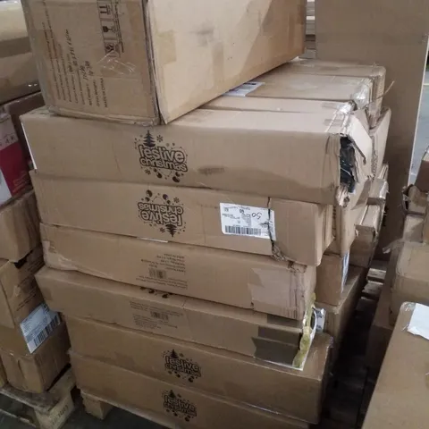 PALLET CONTAINING APPROXIMATELY 28 ASSORTED FESTIVE CHRISTMAS TREES 