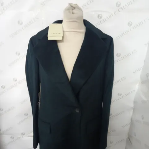 JIGSAW WOOL MAXI CITY COAT IN GREEN SIZE 10