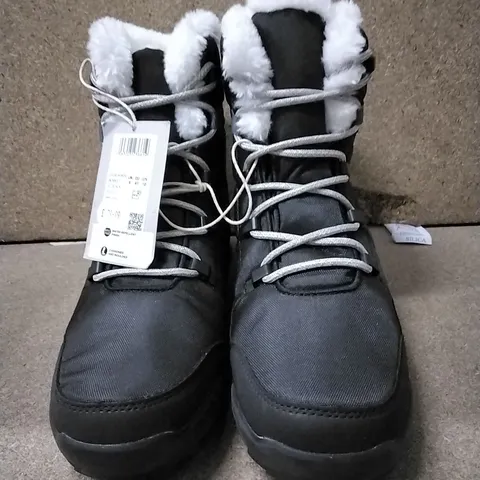 MOUNTAIN WAREHOUSE LEISURE WOMEN'S SNOW BOOTS - JET-BLACK - SIZE 8