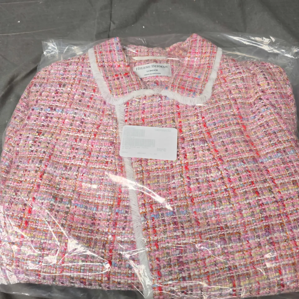 HELENE BERMAN EDGE TO EDGE JACKET IN PINK - 16