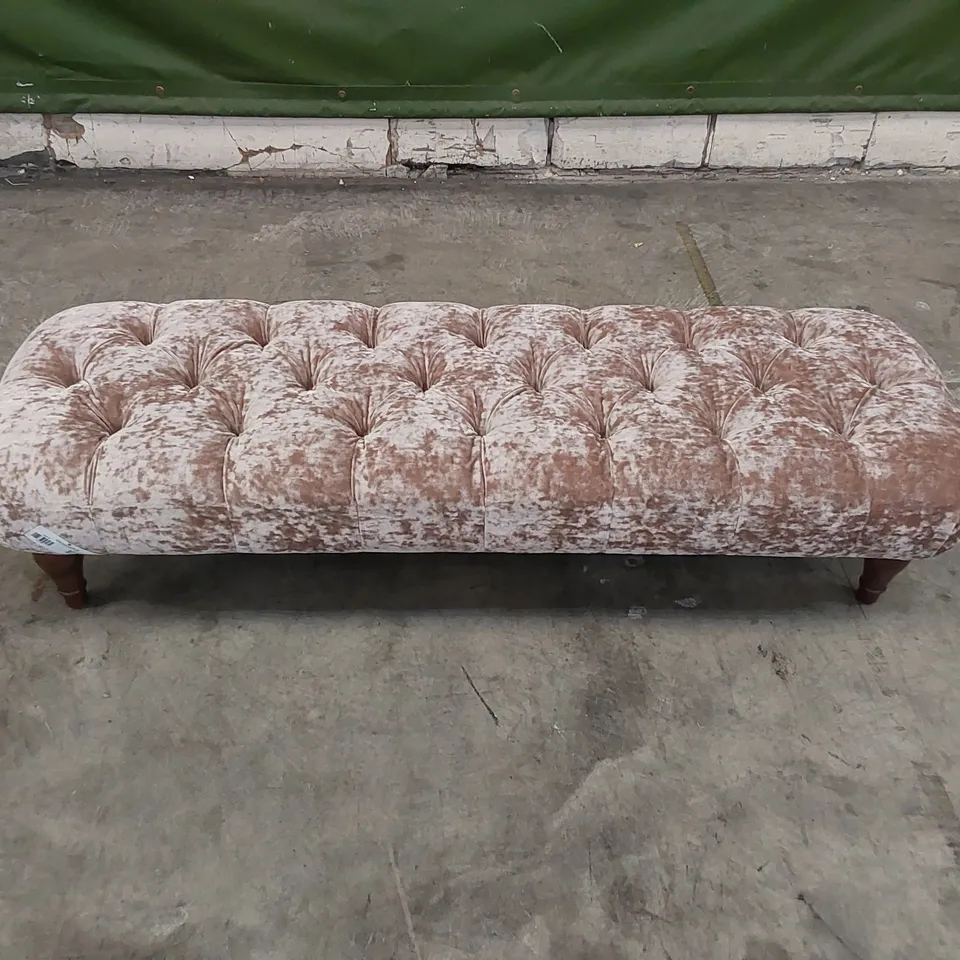 DESIGNER CRUSHED VELVET END OF BED BENCH/STOOL