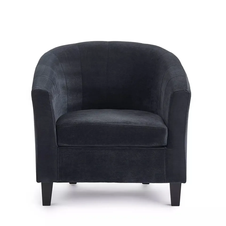 BOXED REGAL BLACK FABRIC TUB CHAIR - FSC® CERTIFIED (1 BOX)