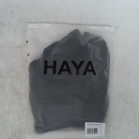 BAGGED HAYA ESSENTIAL TRAINING TOP IN BLACK SIZE SMALL