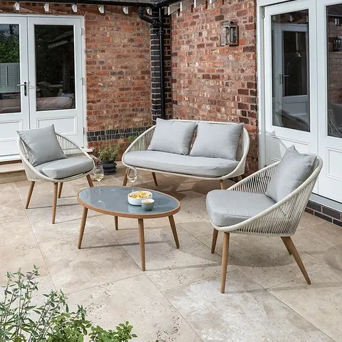 BRAND NEW BOXED NERJA RATTAN 4 PIECE SOFA SET