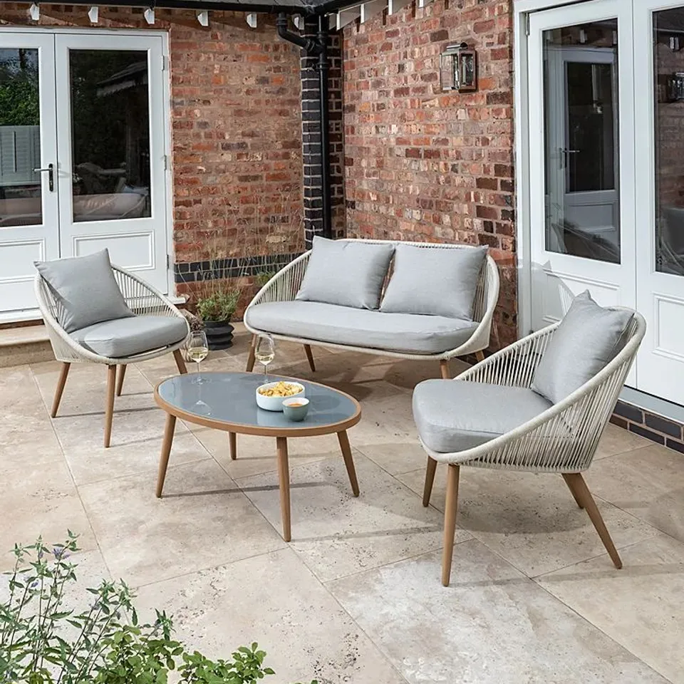 BRAND NEW BOXED NERJA RATTAN 4 PIECE SOFA SET