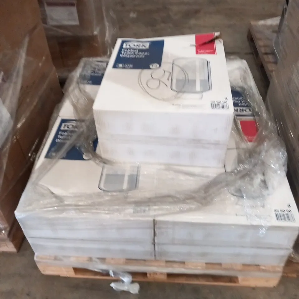 PALLET OF APPROXIMATELY 5 TORK ELEVATION DESIGN FOLDED TOILET PAPER DISPENSERS T3