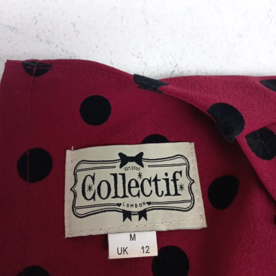 COLLECTIF LONDON RED POLKA DOT DRESS – UK 12 (M)