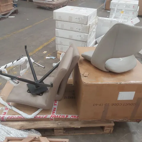 PALLET CONTAINING A LARGE QUANTITY OF ASSORTED DESIGNER FURNITURE PARTS