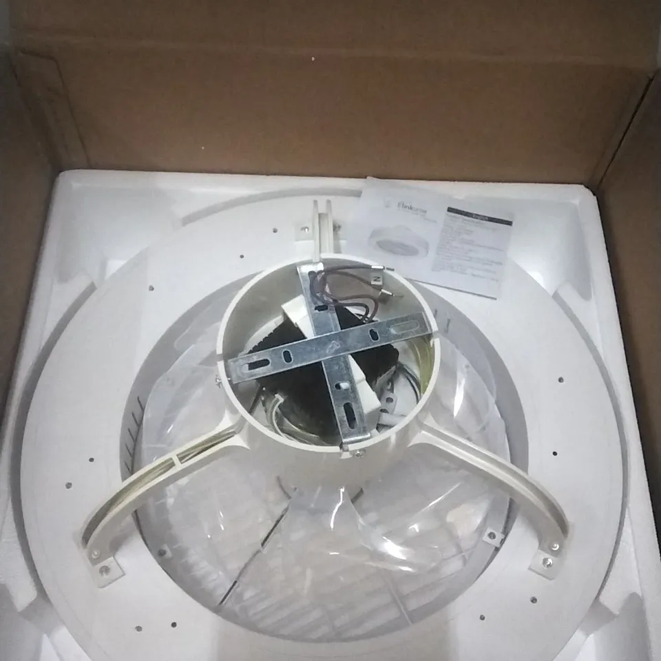 BOXED ELINKUME CEILING FAN LIGHT (WHITE)