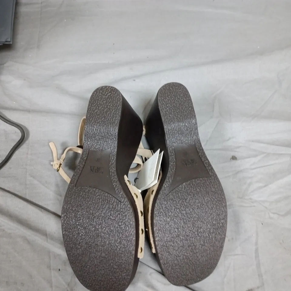 ZARA BEIGE SUEDE SANDALS, WOMEN’S, UK 6 