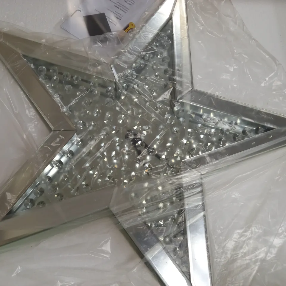 JULIEN MACDONALD ENCAPSULATED CRYSTAL STAR CLOCK - COLLECTION ONLY