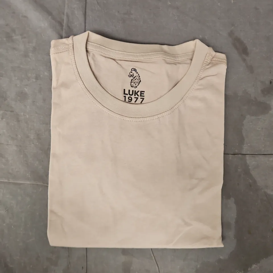 LUKE 1977 FLOYD SHORT SLEEVE T-SHIRT IN SAND SIZE LARGE