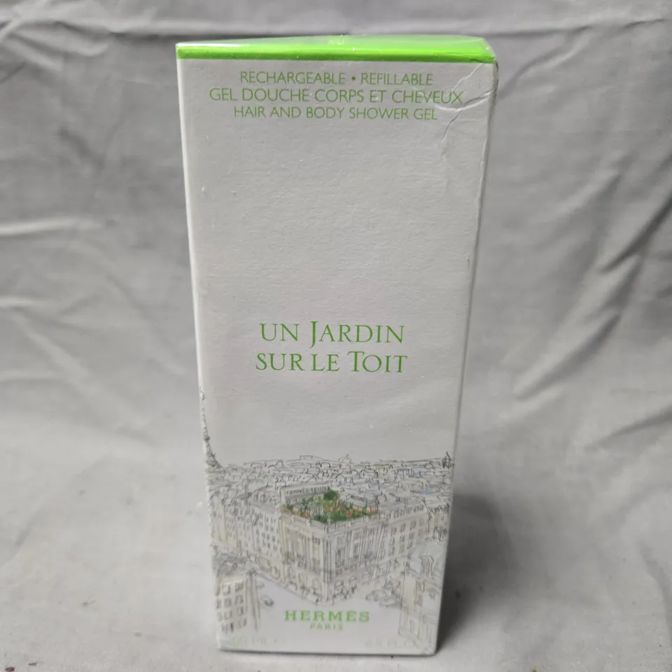 BOXED AND SEALED HERMÈS UN JARDIN SUR LE TOIT HAIR & BODY SHOWER GEL – REFILLABLE
