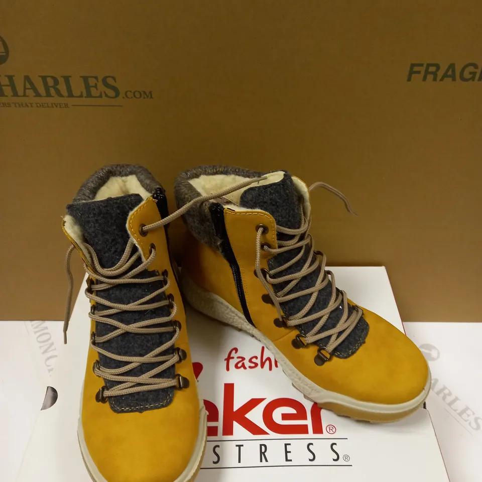 RIEKER LACE BOOT YELLOW - SIZE 5
