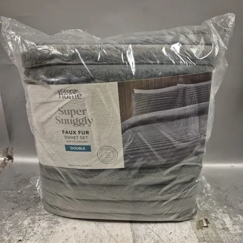 HOME SUPER SNUGGLY FAUX FUR DUVET SET - DOUBLE 